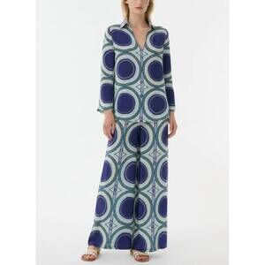 NEW EMPORIO SIRENUSE stephan wide leg pants in solaris blue
